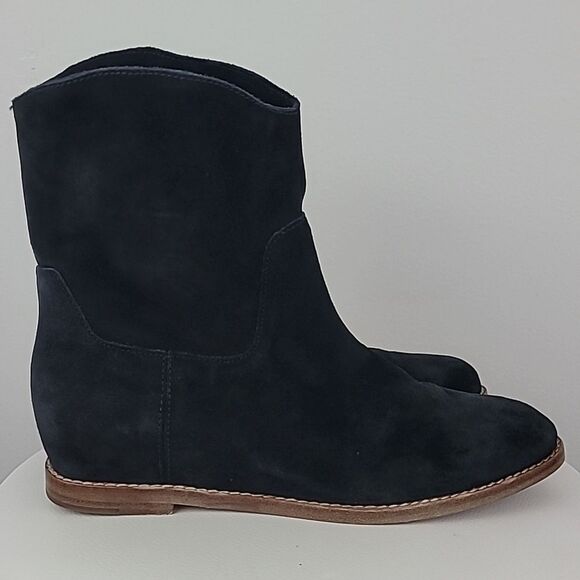 Vince Sinclair Black Suede Cowboy-Style Booties. Size 5 M - Picture 2 of 10